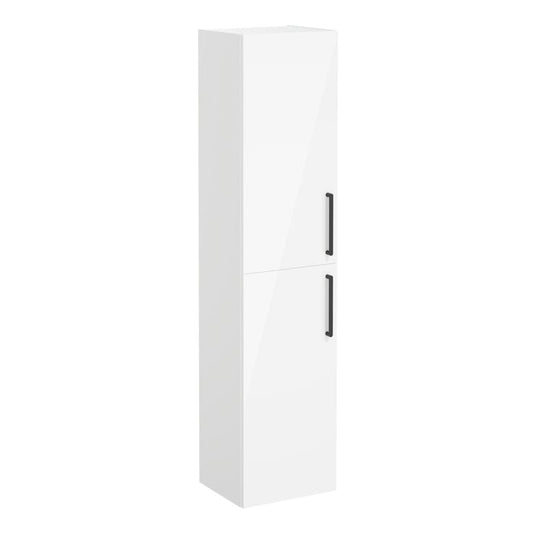 VitrA Root Flat 40cm 2 Door Tall Unit (LH Hinge) | High Gloss White | 66225 - Envy Bathrooms Ltd