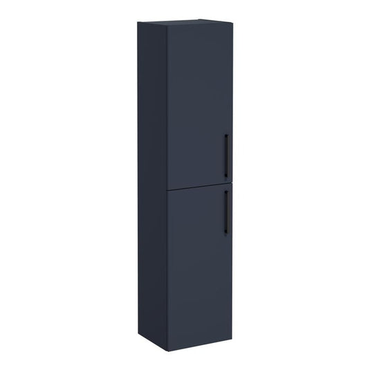 VitrA Root Flat 40cm 2 Door Tall Unit (LH Hinge) | Matt Dark Blue | 68004 - Envy Bathrooms Ltd