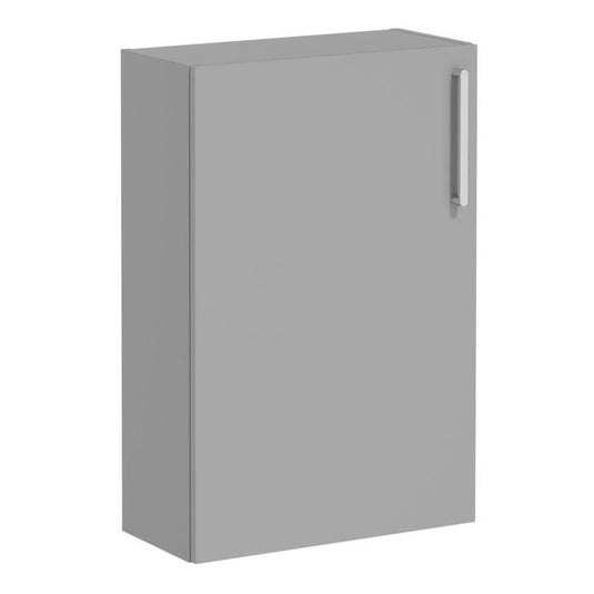 VitrA Root Flat 55cm 1 Door Slim Lower/Base Unit (LH Hinge) | Matt Rock Grey | 68042 - Envy Bathrooms Ltd
