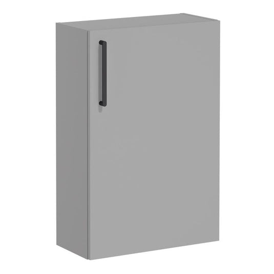 VitrA Root Flat 55cm 1 Door Slim Lower/Base Unit (RH Hinge) | Matt Rock Grey | 68046 - Envy Bathrooms Ltd