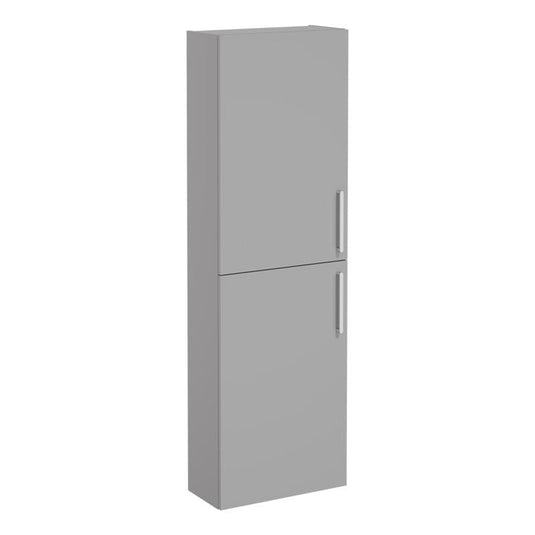 VitrA Root Flat 55cm 2 Door Slim Tall Unit (LH Hinge) | Matt Rock Grey | 68018 - Envy Bathrooms Ltd