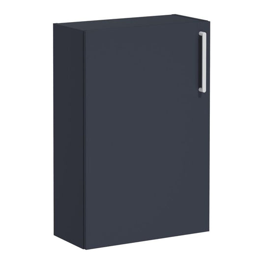 VitrA Root Flat 55cm 1 Door Slim Lower/Base Unit (LH Hinge) | Matt Dark Blue | 68044 - Envy Bathrooms Ltd