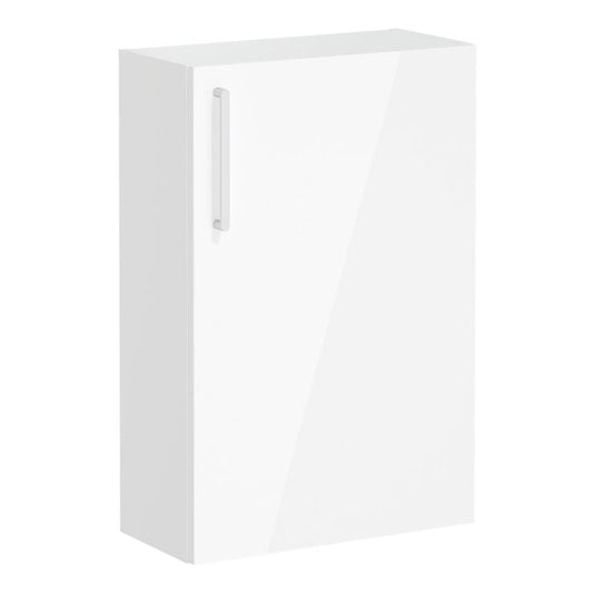 VitrA Root Flat 55cm 1 Door Slim Lower/Base Unit (RH Hinge) | High Gloss White | 66495 - Envy Bathrooms Ltd
