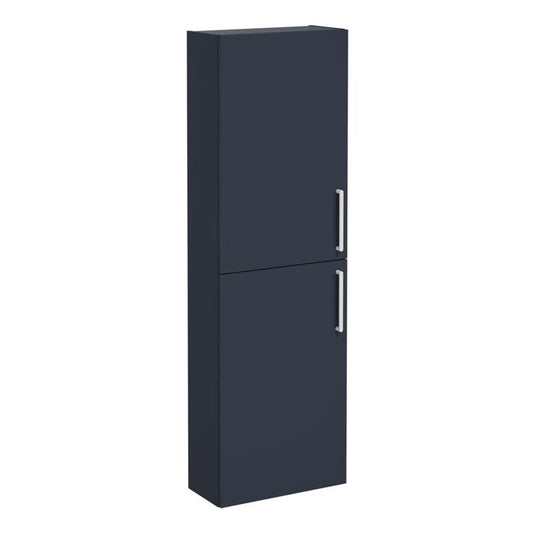 VitrA Root Flat 55cm 2 Door Slim Tall Unit (LH Hinge) | Matt Dark Blue | 68024 - Envy Bathrooms Ltd