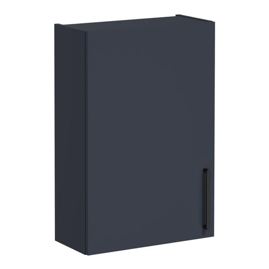 VitrA Root Flat 60cm 1 Door Upper/Wall Unit (LH Hinge) | Matt Dark Blue | 68052 - Envy Bathrooms Ltd
