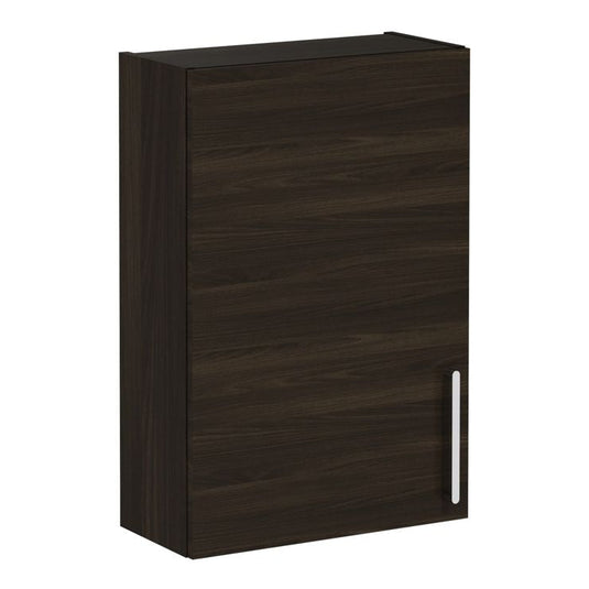 VitrA Root Flat 60cm 1 Door Upper/Wall Unit (LH Hinge) | Walnut | 66510 - Envy Bathrooms Ltd