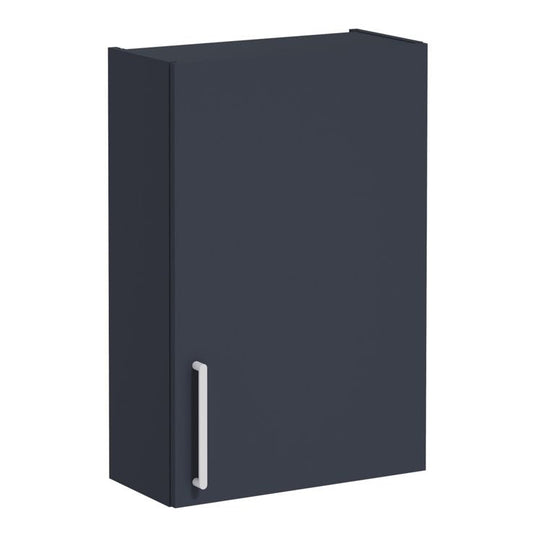 VitrA Root Flat 60cm 1 Door Upper/Wall Unit (RH Hinge) | Matt Dark Blue | 68056 - Envy Bathrooms Ltd
