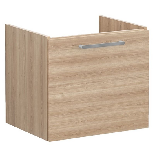 VitrA Root Flat 60cm 1 Drawer Washbasin Unit | Natural Oak | 67919 - Envy Bathrooms Ltd