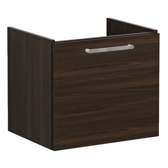 VitrA Root Flat 60cm 1 Drawer Washbasin Unit | Walnut | 67920 - Envy Bathrooms Ltd