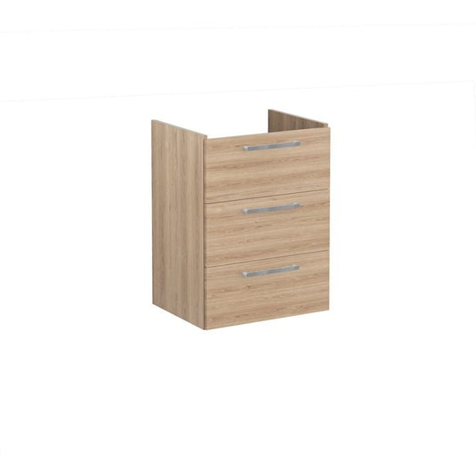 VitrA Root Flat 60cm 3 Drawer Washbasin Unit | Natural Oak | 67979 - Envy Bathrooms Ltd
