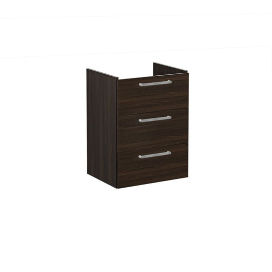 VitrA Root Flat 60cm 3 Drawer Washbasin Unit | Walnut | 67980 - Envy Bathrooms Ltd