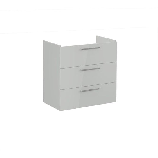 VitrA Root Flat 80cm 3 Drawer Washbasin Unit | Shiny Pearl Grey | 67983 - Envy Bathrooms Ltd