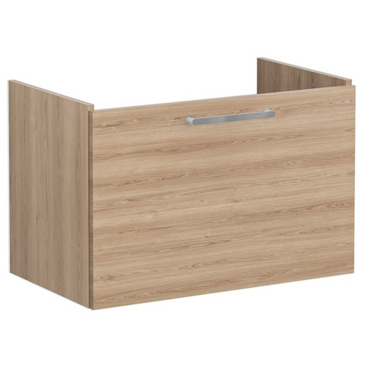 VitrA Root Flat 80cm 1 Drawer Washbasin Unit | Natural Oak | 67929 - Envy Bathrooms Ltd