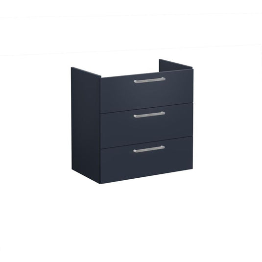 VitrA Root Flat 80cm 3 Drawer Washbasin Unit | Matt Dark Blue | 67988 - Envy Bathrooms Ltd