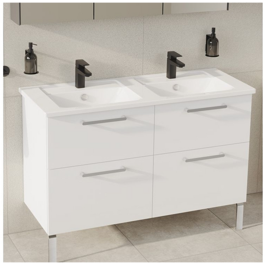 VitrA Root Flat Leg Set for 2/4 Drawer Units | Chrome | 66956 - Envy Bathrooms Ltd
