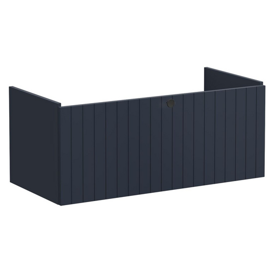 VitrA Root Groove 100cm 1 Drawer Washbasin Unit | Matt Dark Blue | 69042 - Envy Bathrooms Ltd