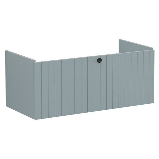 VitrA Root Groove 100cm 1 Drawer Washbasin Unit | Matt Fjord Green | 69040 - Envy Bathrooms Ltd