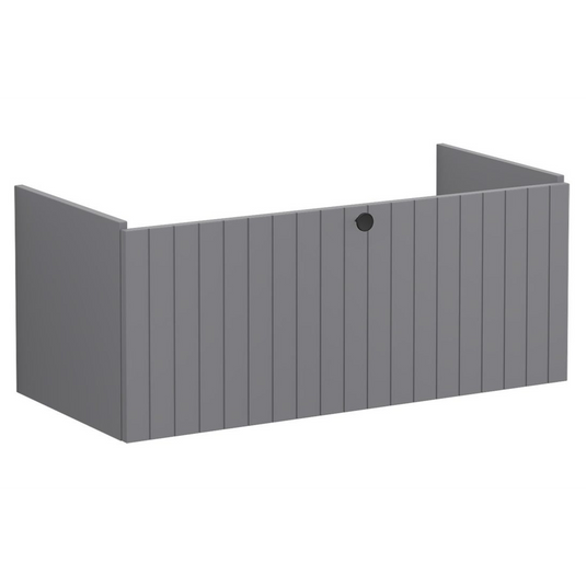 VitrA Root Groove 100cm 1 Drawer Washbasin Unit | Matt Grey | 69039 - Envy Bathrooms Ltd