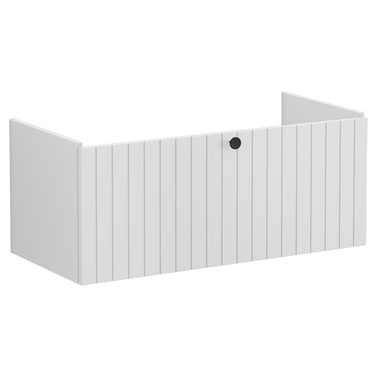 VitrA Root Groove 100cm 1 Drawer Washbasin Unit | Matt Light Grey | 69038 - Envy Bathrooms Ltd