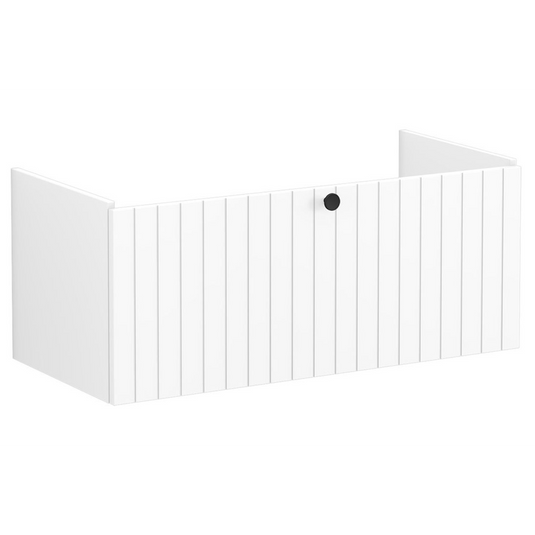 VitrA Root Groove 100cm 1 Drawer Washbasin Unit | Matt White | 69037 - Envy Bathrooms Ltd