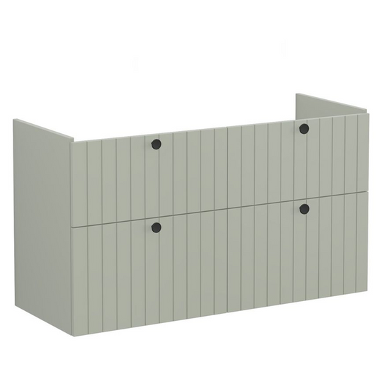 VitrA Root Groove 120cm 4 Drawer Washbasin Unit | Matt Retro Green | 69085 - Envy Bathrooms Ltd