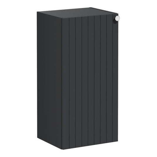 VitrA Root Groove 40cm 1 Door Lower/Base Unit (LH Hinge) | Matt Graphite | 69125 - Envy Bathrooms Ltd