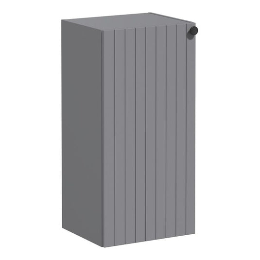 VitrA Root Groove 40cm 1 Door Lower/Base Unit (LH Hinge) | Matt Grey | 69123 - Envy Bathrooms Ltd