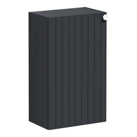 VitrA Root Groove 40cm 1 Door Slim Lower/Base Unit (LH Hinge) | Matt Graphite | 69139 - Envy Bathrooms Ltd
