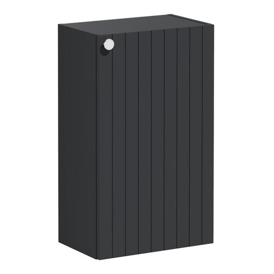 VitrA Root Groove 40cm 1 Door Slim Lower/Base Unit (RH Hinge) | Matt Graphite | 69146 - Envy Bathrooms Ltd