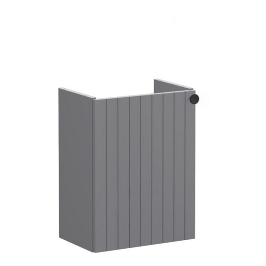 VitrA Root Groove 40cm 1 Door Wall Hung Slim Washbasin Unit (LH Hinge) | Matt Grey | 68955 - Envy Bathrooms Ltd