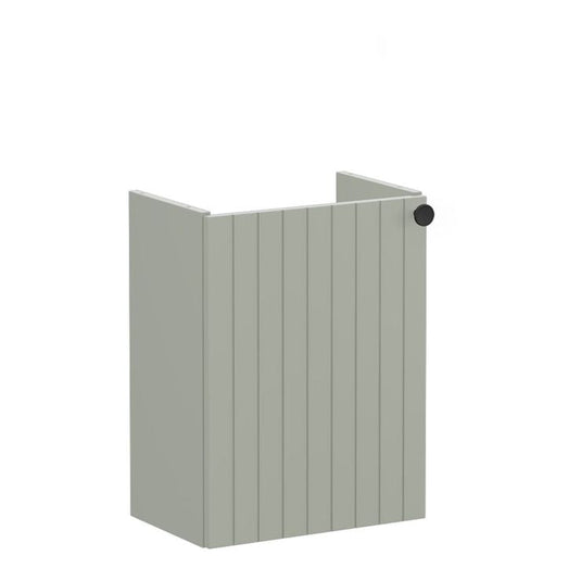 VitrA Root Groove 40cm 1 Door Wall Hung Slim Washbasin Unit (LH Hinge) | Matt Retro Green | 68959 - Envy Bathrooms Ltd