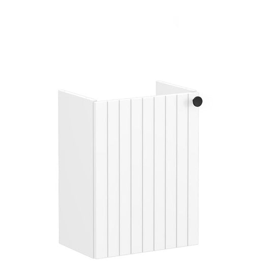 VitrA Root Groove 40cm 1 Door Wall Hung Slim Washbasin Unit (LH Hinge) | Matt White | 68953 - Envy Bathrooms Ltd