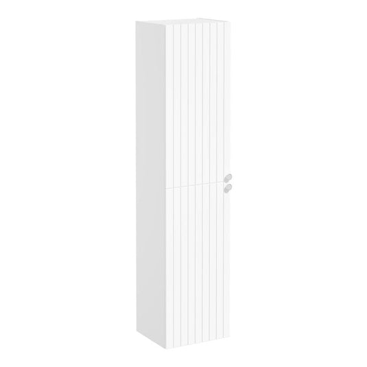 VitrA Root Groove 40cm 2 Door Tall Unit (LH Hinge) | Matt White | 69086 - Envy Bathrooms Ltd