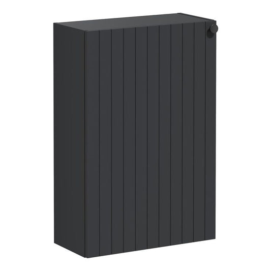 VitrA Root Groove 55cm 1 Door Slim Lower/Base Unit (LH Hinge) | Matt Graphite | 69153 - Envy Bathrooms Ltd