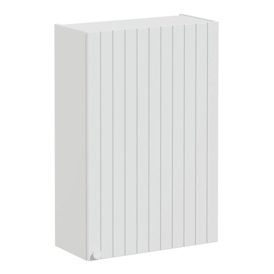 VitrA Root Groove 55cm 1 Door Slim Lower/Base Unit (RH Hinge) | Matt Light Grey | 69157 - Envy Bathrooms Ltd