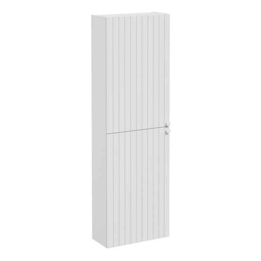 VitrA Root Groove 55cm 2 Door Slim Tall Unit (LH Hinge) | Matt Light Grey | 69115 - Envy Bathrooms Ltd