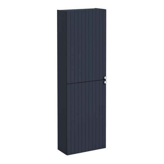 VitrA Root Groove 55cm 2 Door Slim Tall Unit (LH Hinge) | Matt Dark Blue | 69119 - Envy Bathrooms Ltd
