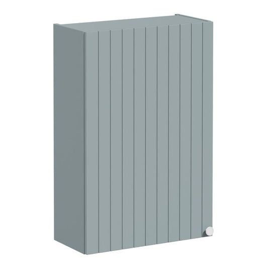 VitrA Root Groove 60cm 1 Door Upper/Wall Unit (LH Hinge) | Matt Fjord Green | 69166 - Envy Bathrooms Ltd