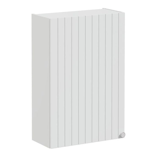 VitrA Root Groove 60cm 1 Door Upper/Wall Unit (LH Hinge) | Matt Light Grey | 69164 - Envy Bathrooms Ltd