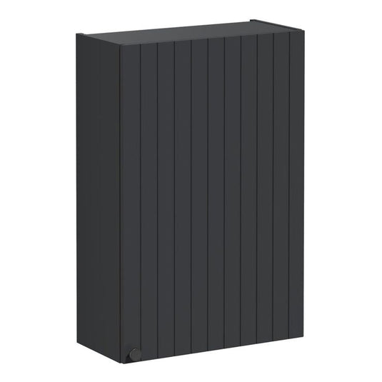 VitrA Root Groove 60cm 1 Door Upper/Wall Unit (RH Hinge) | Matt Graphite | 69174 - Envy Bathrooms Ltd