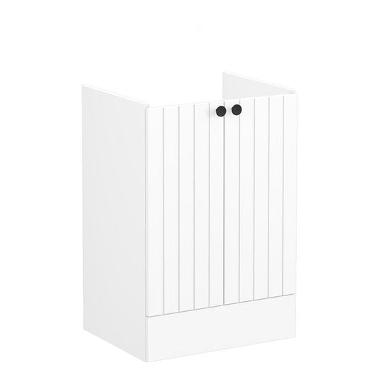 VitrA Root Groove 60cm 2 Door Floor Standing Washbasin Unit | Matt White | 69016 - Envy Bathrooms Ltd