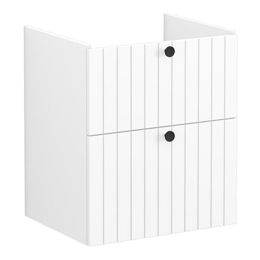 VitrA Root Groove 60cm 2 Drawer Washbasin Unit | Matt White | 69044 - Envy Bathrooms Ltd