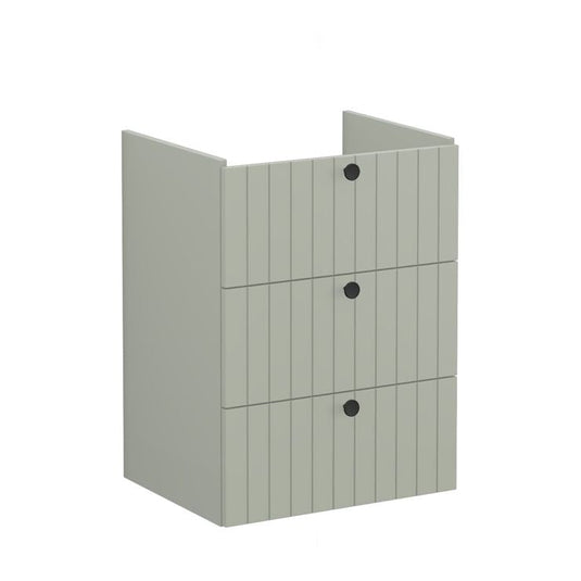 VitrA Root Groove 60cm 3 Drawer Washbasin Unit | Matt Retro Green | 69071 - Envy Bathrooms Ltd