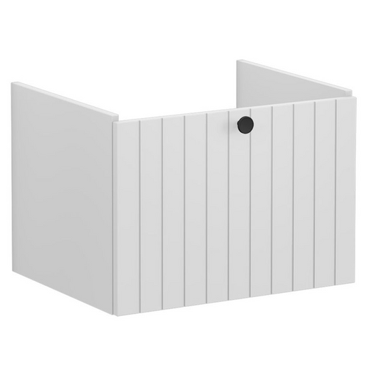 VitrA Root Groove 60cm 1 Drawer Washbasin Unit | Matt Light Grey | 69024 - Envy Bathrooms Ltd