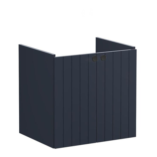 VitrA Root Groove 60cm 2 Door Wall Hung Washbasin Unit | Matt Dark Blue | 69000 - Envy Bathrooms Ltd