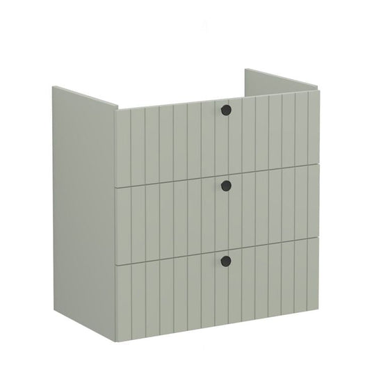 VitrA Root Groove 80cm 3 Drawer Washbasin Unit | Matt Retro Green | 69078 - Envy Bathrooms Ltd