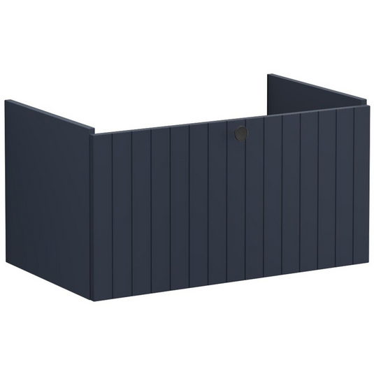 VitrA Root Groove 80cm 1 Drawer Washbasin Unit | Matt Dark Blue | 69035 - Envy Bathrooms Ltd