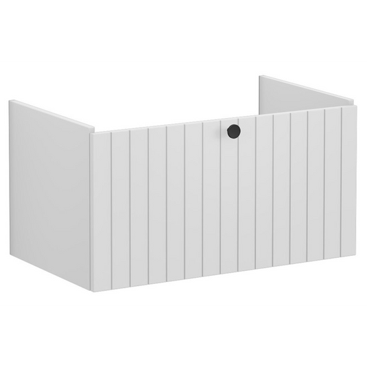 VitrA Root Groove 80cm 1 Drawer Washbasin Unit | Matt Light Grey | 69031 - Envy Bathrooms Ltd