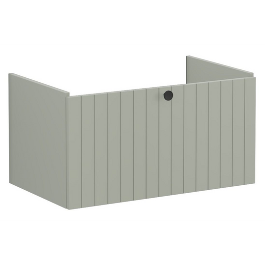 VitrA Root Groove 80cm 1 Drawer Washbasin Unit | Matt Retro Green | 69036 - Envy Bathrooms Ltd