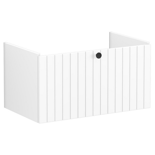 VitrA Root Groove 80cm 1 Drawer Washbasin Unit | Matt White | 69030 - Envy Bathrooms Ltd